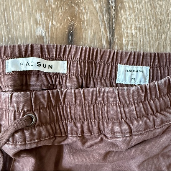 PacSun Men's Eco Stretch Canvas Khaki Slim Cargo Pants - Picture 5 of 16